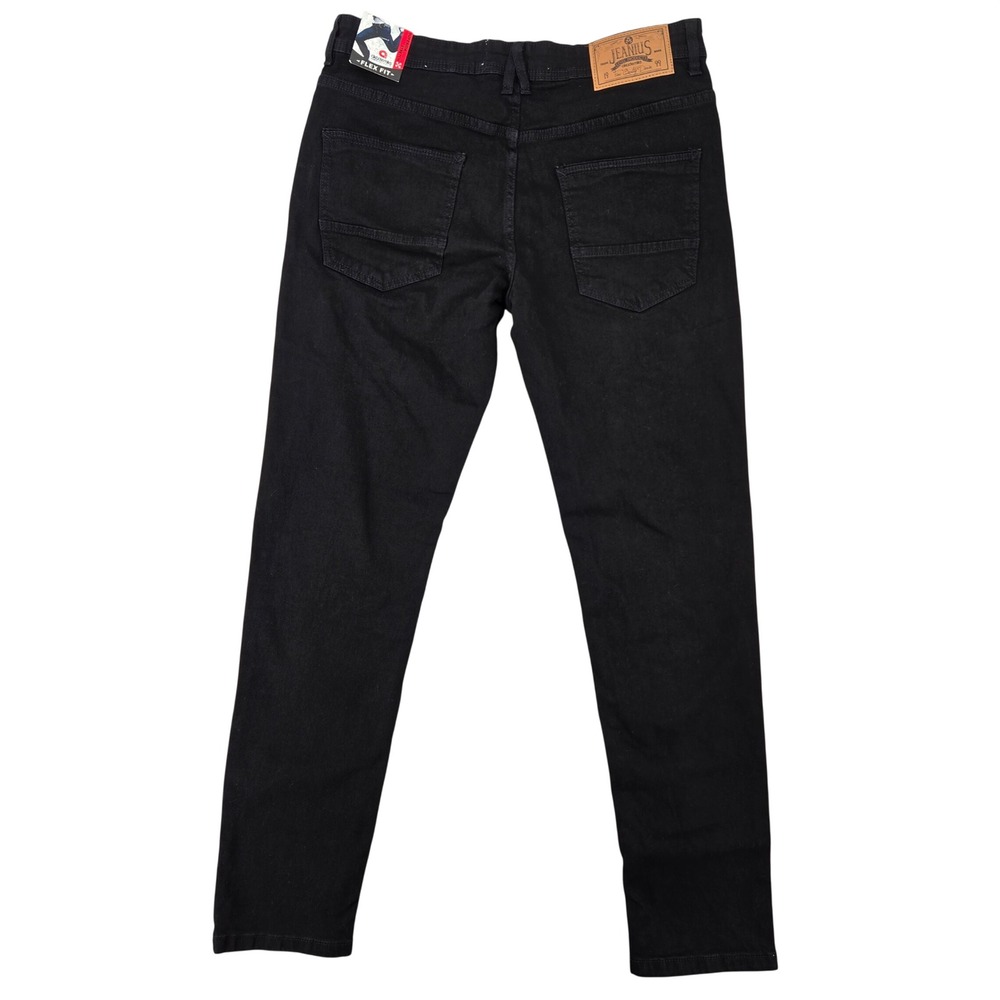 Akademiks NWT 32x32 Jeanius Flex Fit Noir Black Denim Jeans Mens A39JN60